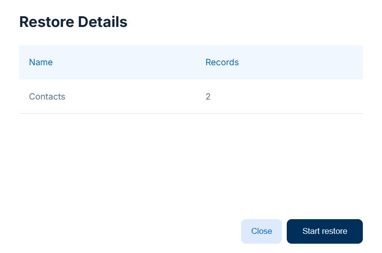Start Restore
