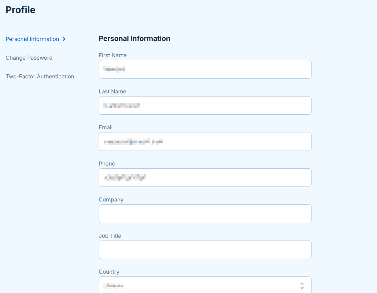 Personal Information